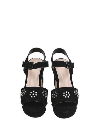 Shop Julie Dee Platform Black Suede Sandals