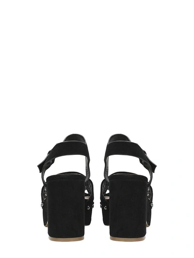 Shop Julie Dee Platform Black Suede Sandals