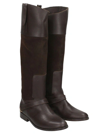 Shop Golden Goose Tall Boots In Brown