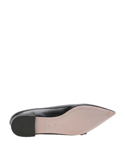 Shop Prada Ballerina Etichet In Black