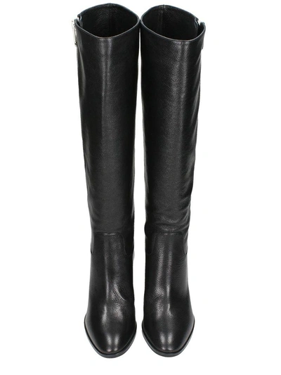 Shop Sergio Rossi Black Leather Boots