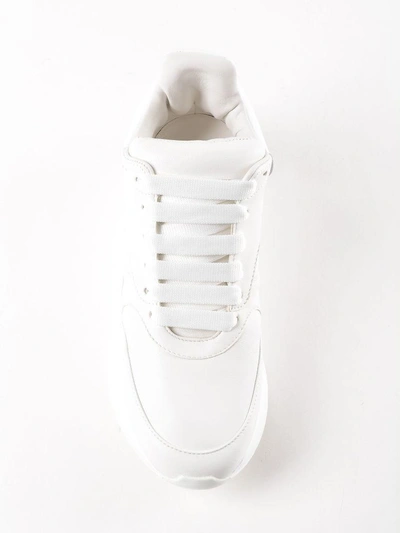 Shop Alexander Mcqueen Lace Up Sneakers In Opt White/white