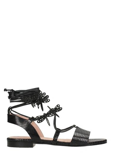 Shop Red Valentino Sandals In Black Leather