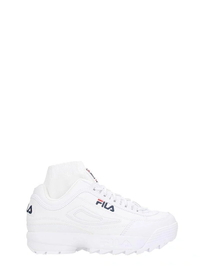 Shop Fila Disruptor Evo Sockfit Sneakers In White