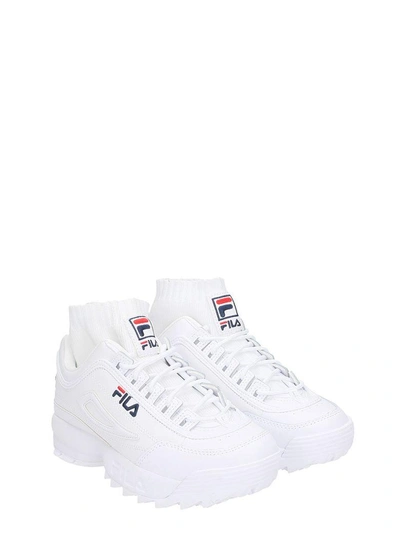 Shop Fila Disruptor Evo Sockfit Sneakers In White