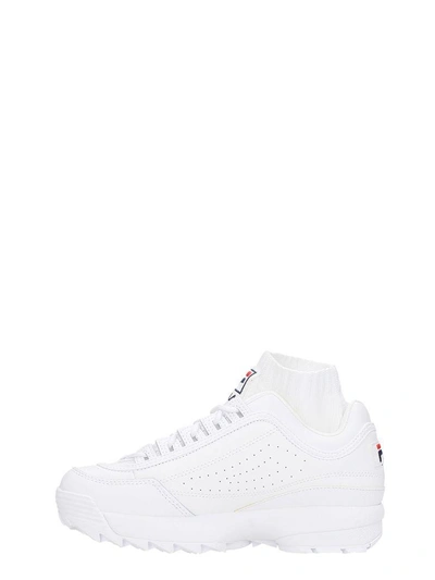 Shop Fila Disruptor Evo Sockfit Sneakers In White