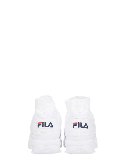 Shop Fila Disruptor Evo Sockfit Sneakers In White