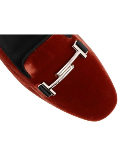 Shop Tod's Double T Ballet In Red