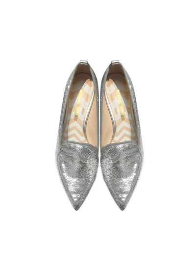 Shop Nicholas Kirkwood Silver Paillettes 18mm Beya Loafer Shoes