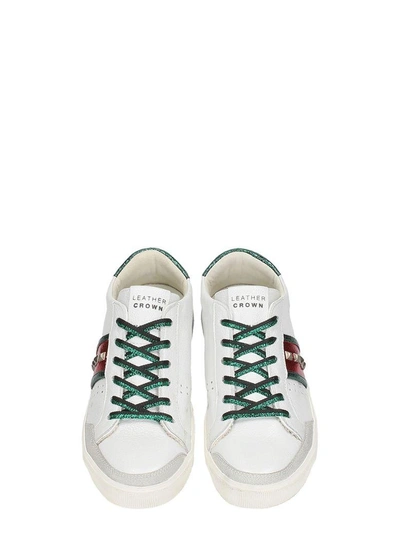 Shop Leather Crown White Leather Sneakers