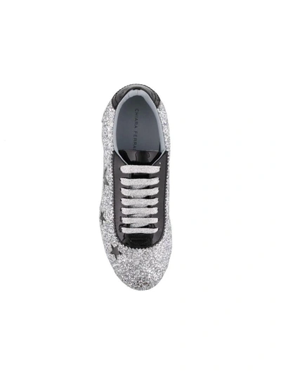 Shop Chiara Ferragni Stars Platform Sneakers In Silver