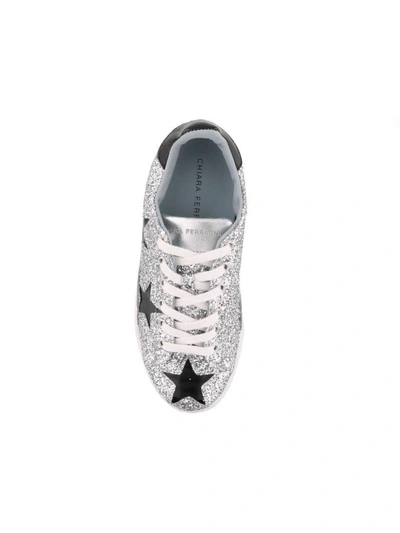 Shop Chiara Ferragni Stars Sneakers In Silver Black 