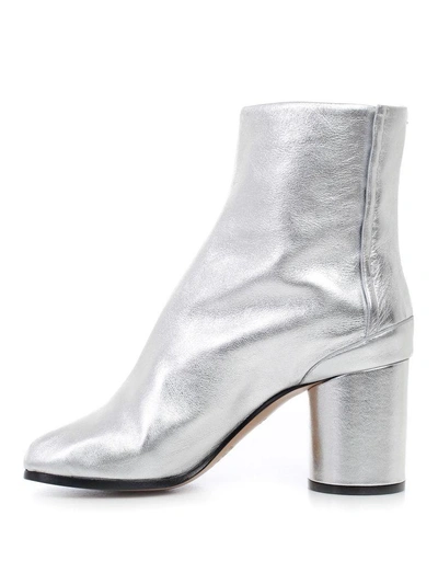 Shop Maison Margiela Tabi Boots In Tsilver