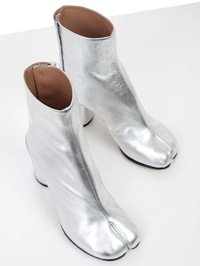 Shop Maison Margiela Tabi Boots In Tsilver