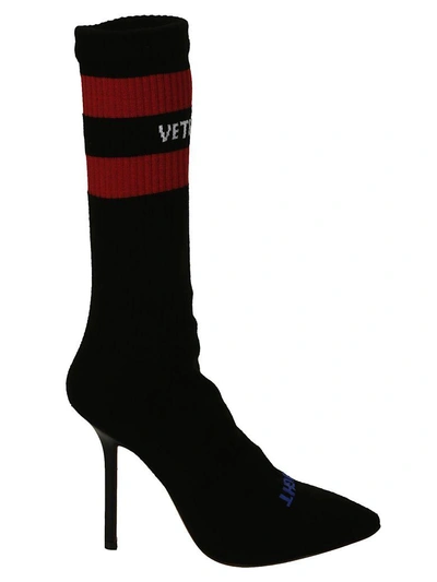 Shop Vetements Fantasies Sock Boots In Black Black