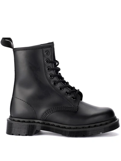 Shop Dr. Martens 1460 Mono Black Leather Ankle Boots In Nero