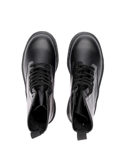 Shop Dr. Martens' 1460 Mono Black Leather Ankle Boots In Nero