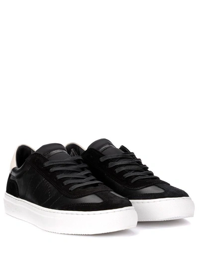 Shop Philippe Model Belleville Black And Suede Leather Sneaker In Nero