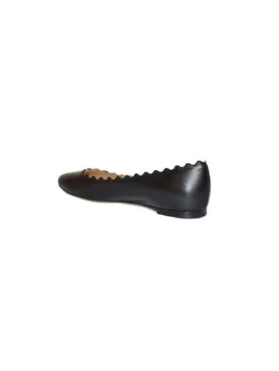 Shop Chloé Lauren Scalloped Pumps In Black