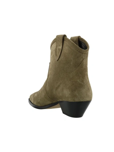 Shop Isabel Marant Dewina Ankle Boots In Beige