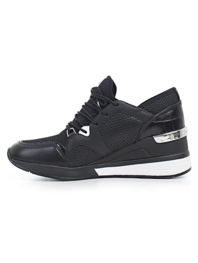 Shop Michael Michael Kors Scout Laced-up Sneakers In Black