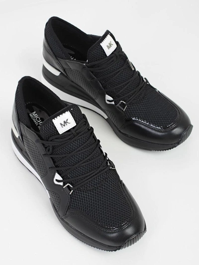 Shop Michael Michael Kors Scout Laced-up Sneakers In Black