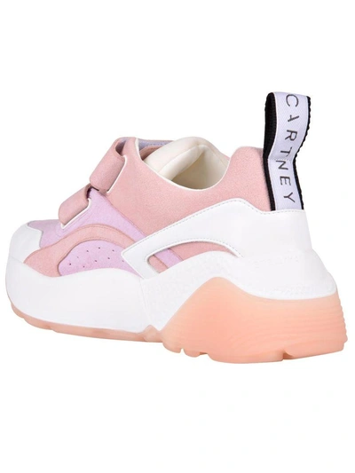 Shop Stella Mccartney Touch Strap Sneakers In Ros/wht/wis/sno/wg/b