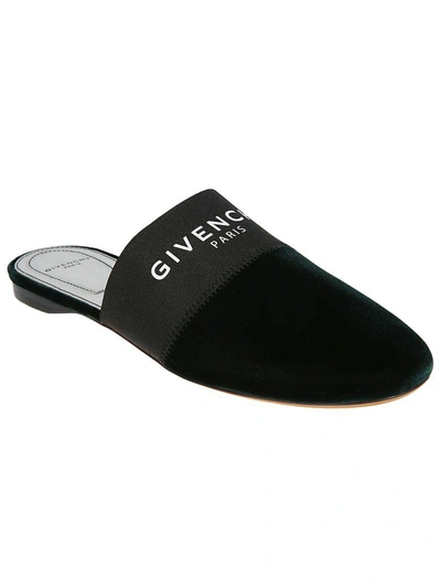 Shop Givenchy Logo Mules In Green