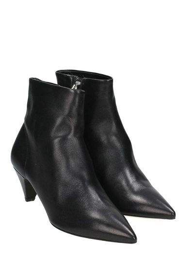 Shop The Seller Pointed Toe Black Calf Leather Ankle Boots