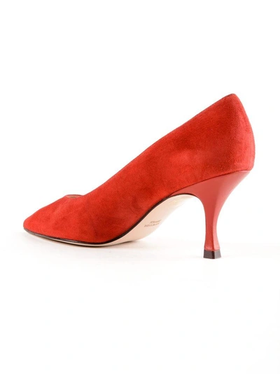 Shop Stuart Weitzman Kitten Heel Pumps In Crimson