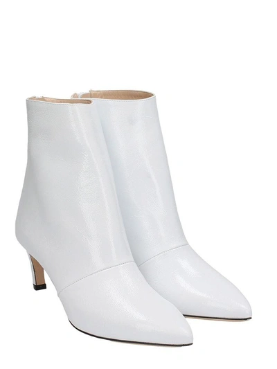 Shop Marc Ellis White Nappa Leather Ankle Boots