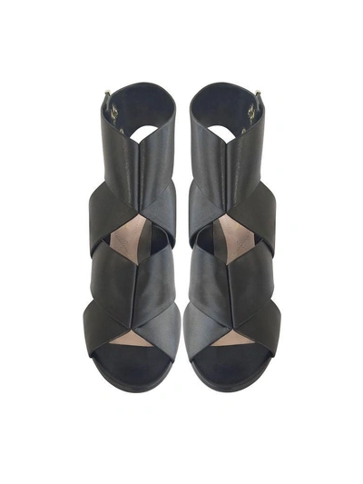 Shop Nicholas Kirkwood Black Nappa Leather Nini Sandals