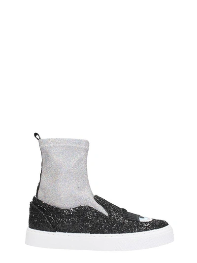 Shop Chiara Ferragni Sock Flirting Sneakers In Black