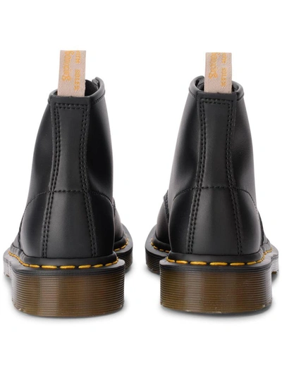 Shop Dr. Martens' 101 Black Vegan Leather Ankle Boots In Nero