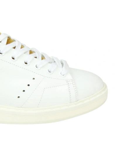 Shop Golden Goose "starter" Sneakers In White Leather With Velvet Details