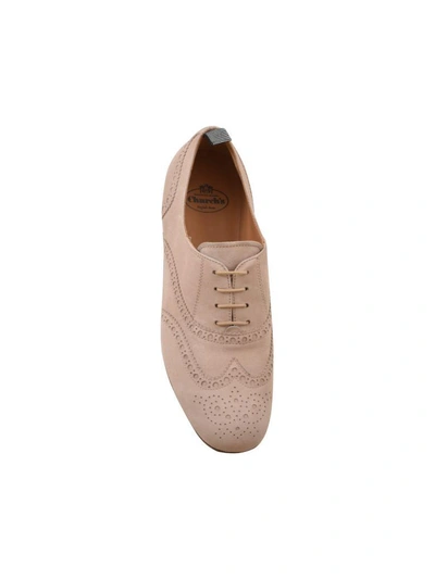 Shop Church's Light Pink Oxford Shoe In Nude