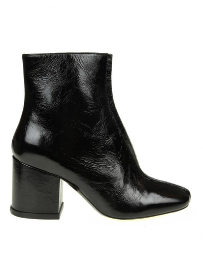 Shop Kenzo "daria" Ankle Boots In Black Color Leather In Noir