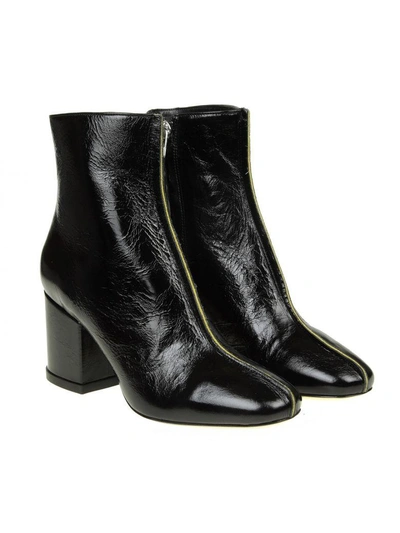 Shop Kenzo "daria" Ankle Boots In Black Color Leather In Noir