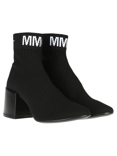 Shop Mm6 Maison Margiela Mm6 Socks Boots In Black + White
