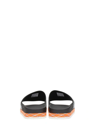 Shop Adidas Originals Adilette New Bold Flat Sandals In Black