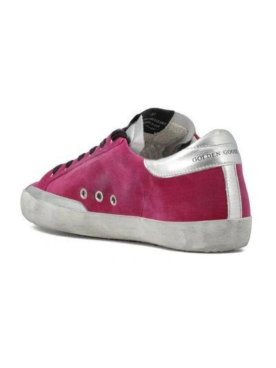 Shop Golden Goose Superstar Sneaker In Fuxia Velvet-black Star