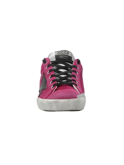 Shop Golden Goose Superstar Sneaker In Fuxia Velvet-black Star