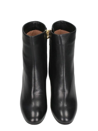 Shop L'autre Chose Black Calf Leather Ankle Boots