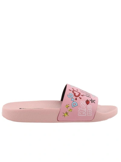 Shop Dolce & Gabbana Slide Sandals In Pink- Other Colours