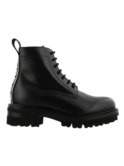 Shop Dsquared2 Logo Tab Boots In Black