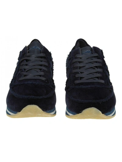 Shop Philippe Model Sneakers "tropez Higher" In Velvet Color Blue