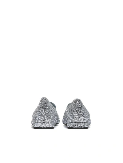 Shop Chiara Ferragni Glittery Slippers In Argento Glitter