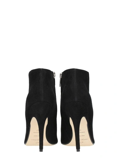 Shop Sergio Rossi Sr1 Black Suede Leather Ankle Boots