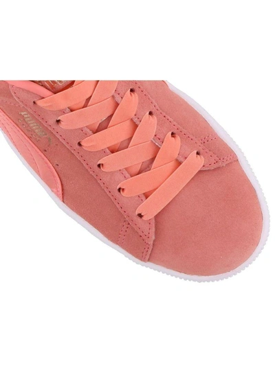 Shop Puma Suede Bow Sneaker In Shell Pink-shell Pink