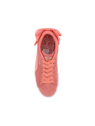 Shop Puma Suede Bow Sneaker In Shell Pink-shell Pink